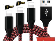 main image for ad 1M/2M/3M USB Cable For iPhone 7 8 12 13 X 11 Pro Long Charger Charging Fast Lead 1m 2m 3M