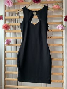 dress asos petite uk size 8 black dress back detail dress