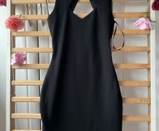 dress asos petite uk size 8 black dress back detail dress
