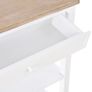 Console Table, 3-tier Hallway Table with Drawer and 2 Open Shelves, Retro Entry Table for Shoe Storage, White Image 9