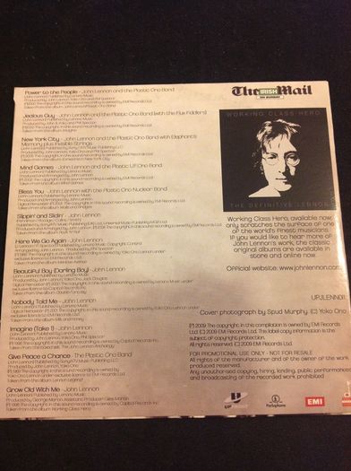 John Lennon compilation CD.
