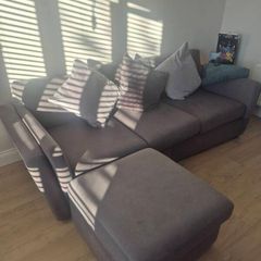 3 seater sofa and pouf footstool