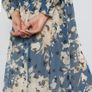 Zara floral midi dress blue and white S Image 5