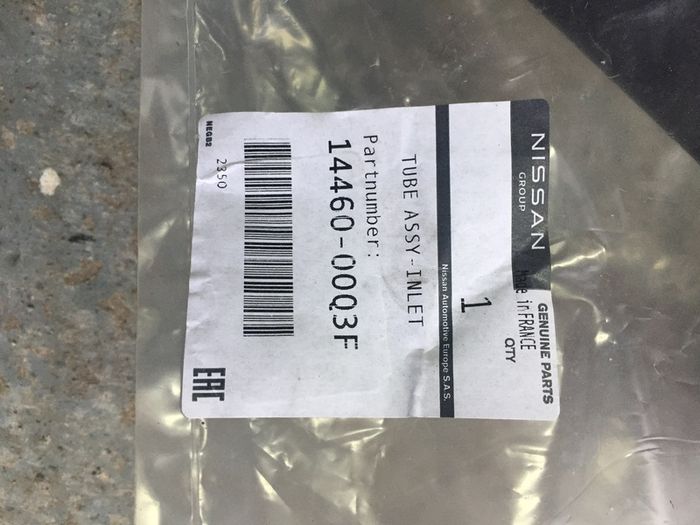 Nissan qashqai boost pipe 14460-00q3f