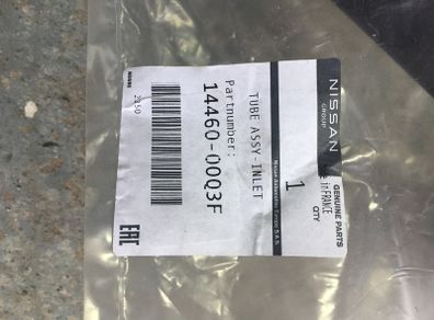 Nissan qashqai boost pipe 14460-00q3f