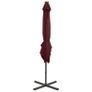 Cantilever Umbrella with Pole and LED Lights Bordeaux Red 250 cm Image 7