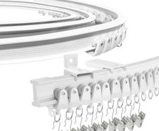 Curtain Rail for Bay Window Flexible Ceiling Curtain Track 3M/9.8Ft Curtain Rails and Fittings Curved Wall Mount for Room Divider