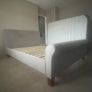 5ft kingsize sleigh bedframe . Grey fabric. Ez living bed Image 2