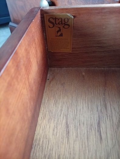 stag bedside tables