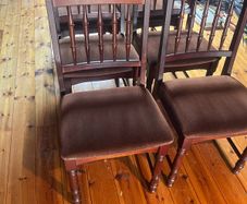 6 vintage mid century dining/ kitchen chairs . Teak