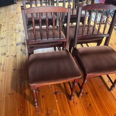 6 vintage mid century dining/ kitchen chairs . Teak