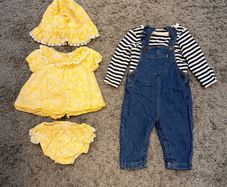 Bundle of 2 cute baby girl outfit - M&S and Cupcakes and Cashmere
