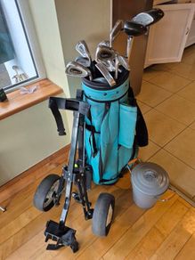 Golf Cart, Bag & Clubs