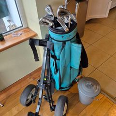 Golf Cart, Bag & Clubs