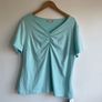 Riona Stone Ladies turquoise short sleeve top plus size new Image 3