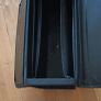 Black leather case. 19ins wide.14ins high. 4ins deep Image 4