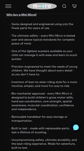 Mini Micro Toddler Scooter in Blue + FREE Scooter Bell