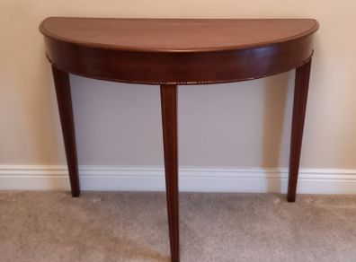 Antique Half-Moon Hall/Side/Console Table