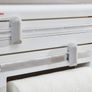 Kitchen Roll Dispenser, Wall-Mounted Film, Foil and Paper Holder, Easy-Install Cling Film Dispenser and Cutter, White, 38 x 26 x 7 cm Image 2