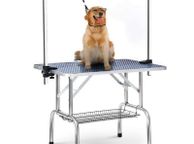 main image for ad BRAND NEW Foldable Pet Grooming Bracket Stainless Steel Pet Grooming Table For Small Pet Operating Table Rubber Surface Bath Desk
