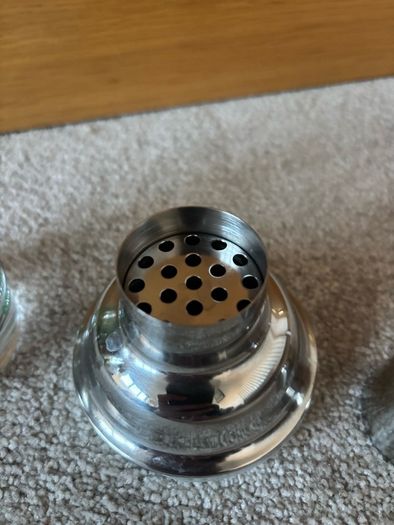 Vintage novelty Tabasco Brand glass cocktail shaker