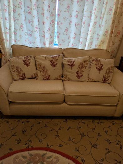 2 seaters & 3 seater beige sofas for sale