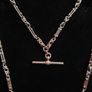 Victorian  heavy real 9 Carat Gold Albert or Necklace Chain with T-Bar length 20" - 24,3g Image 3