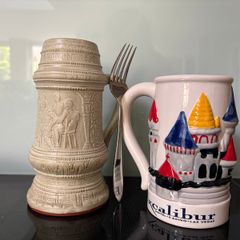 Tankards -stein mugs (style but not from Germany)