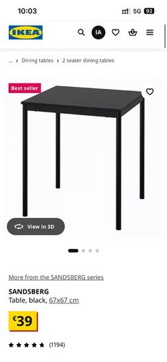 Sandsberg Table Ikea