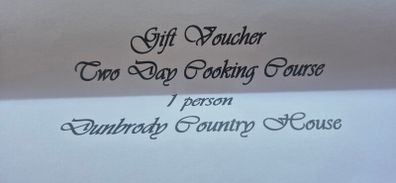 Dunbrody House 2 Day Cooking course voucher