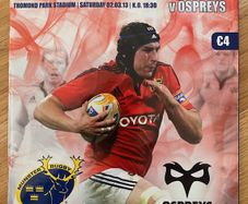 2013 Munster v Ospreys - RaboDirect Pro12 Programme