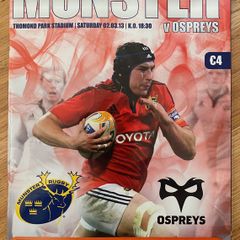 2013 Munster v Ospreys - RaboDirect Pro12 Programme