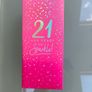 21st birthday pink wine glass Image 2