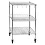 Kitchen Utility Cart 3 Tier Heavy Duty Adjustable Wire Storage Rack Image 7