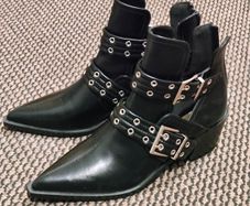 Corina Black Ankle Boots