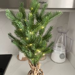 Mini Artificial Christmas Tree with Lights & Decorations
