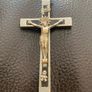 Antique 19thC Ebony Pectoral Cross Crucifix Image 2
