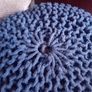 Navy knitted Footstool Image 5