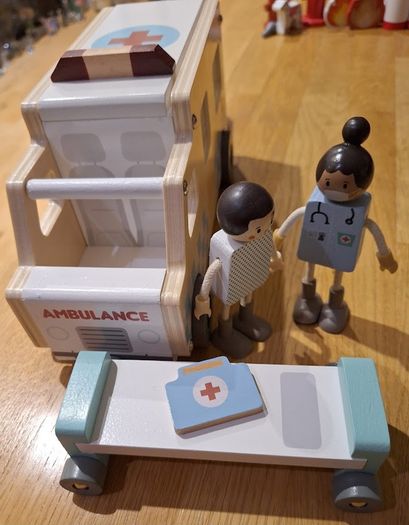 Little Town Wooden Ambulance Set