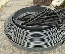 VOUNOT Flexible Garden Lawn Edging  20m Anthracite