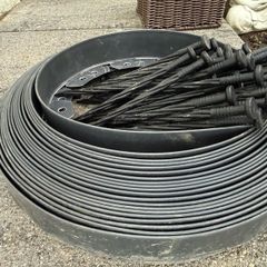 VOUNOT Flexible Garden Lawn Edging  20m Anthracite