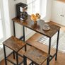 Dining Set Bar Table Set Bar Table with 2 Bar Stools Image 4