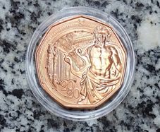 Austria 5 Euro Copper (.999) Uncirculated Coin 2020 - 150th Anniversary of Vienna's Musikverein Concert Hall - New Year Coins