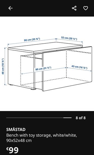 Bench / drawer with toy storage Ikea