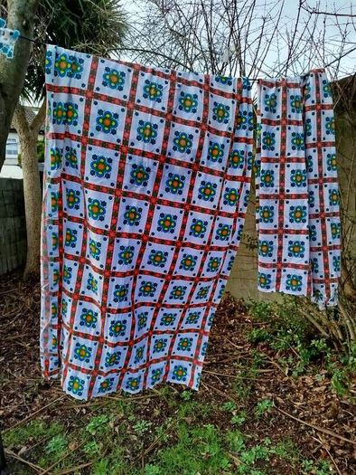 3 x Vintage Curtains