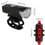 Bike Light Set, USB Rechargeable Super Bright LED Waterproof Headlight Front Lights and Back Rear Bike Lights, Adjustable Lighting Modes, Cycling Lights for Road & Mountain, bike parts Image 2
