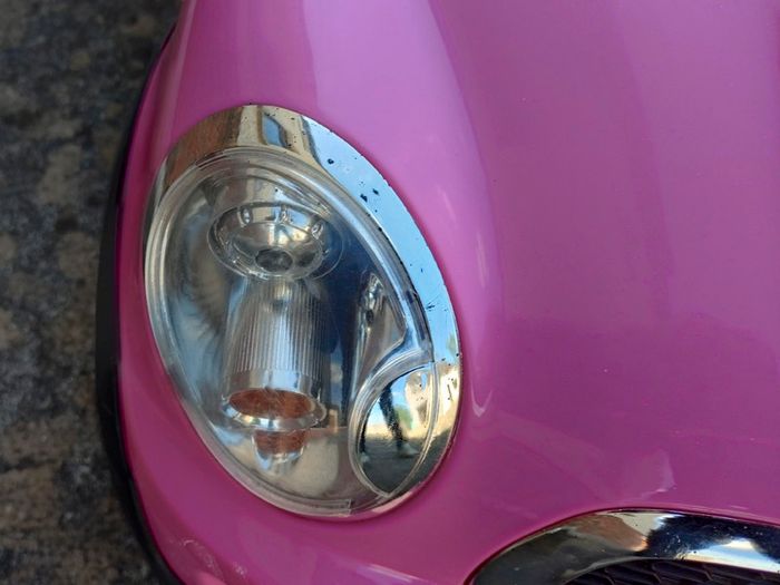 Kids Pink Electric Mini Cooper Car (used).