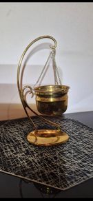 vintage brass hanging pot