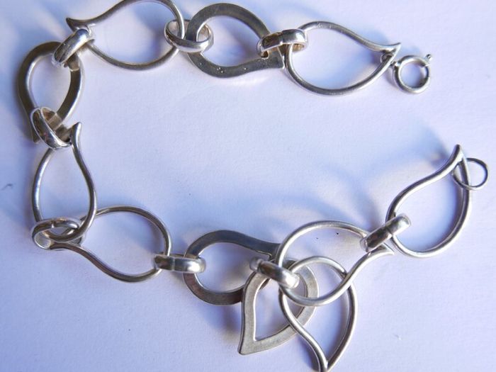 Vintage Sterling Silver 925 Bracelet in Original Box length 9,5" - 29,6g