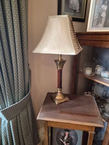 Elegant Vintage Table Lamp with Cream Shade